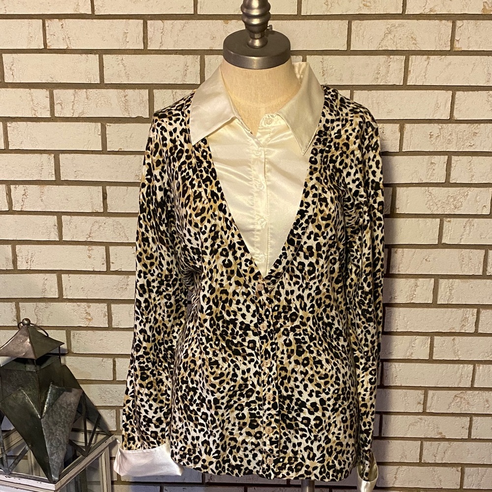 Lane Bryant Leopard Print Cardigan